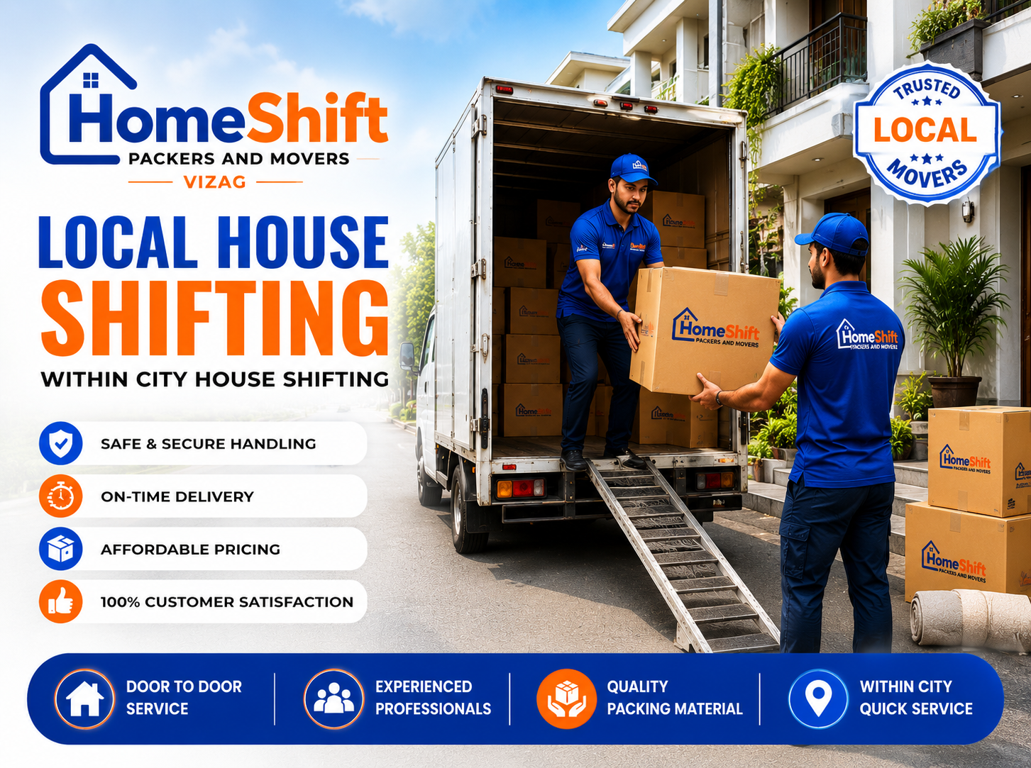 Local House Shifting Services by Home Shift Packers And Movers Vizag